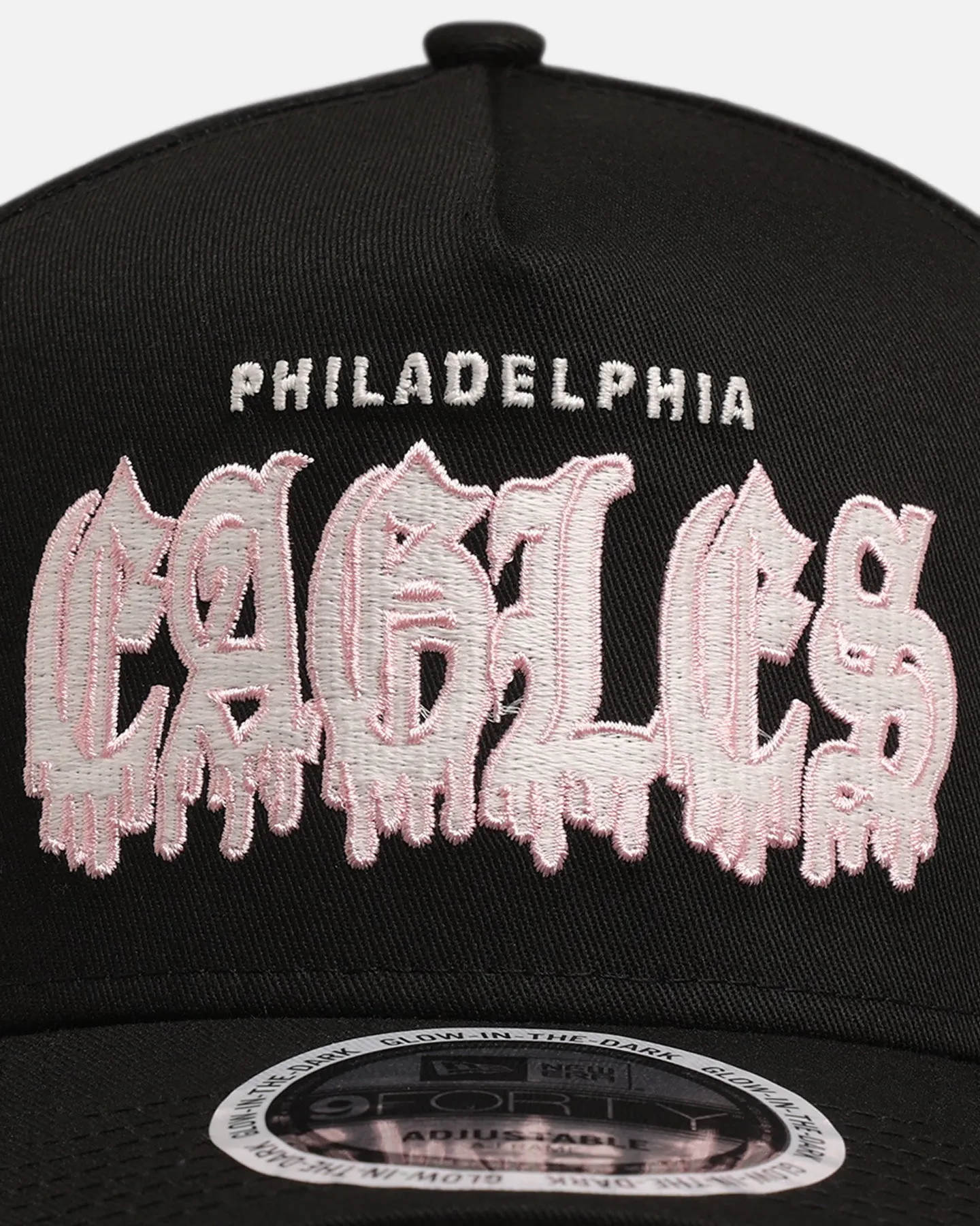 New Era Philadelphia Eagles 'Drip Glow Script' 9FORTY A-Frame Snapback Black/Pink sold by Culture Kings product image thumbnail 5