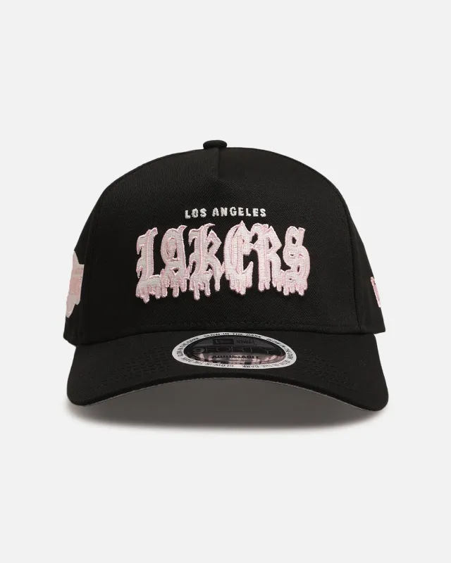 New Era Los Angeles Lakers 'Drip Glow Script' 9FORTY A-Frame Snapback Black/Pink sold by Culture Kings