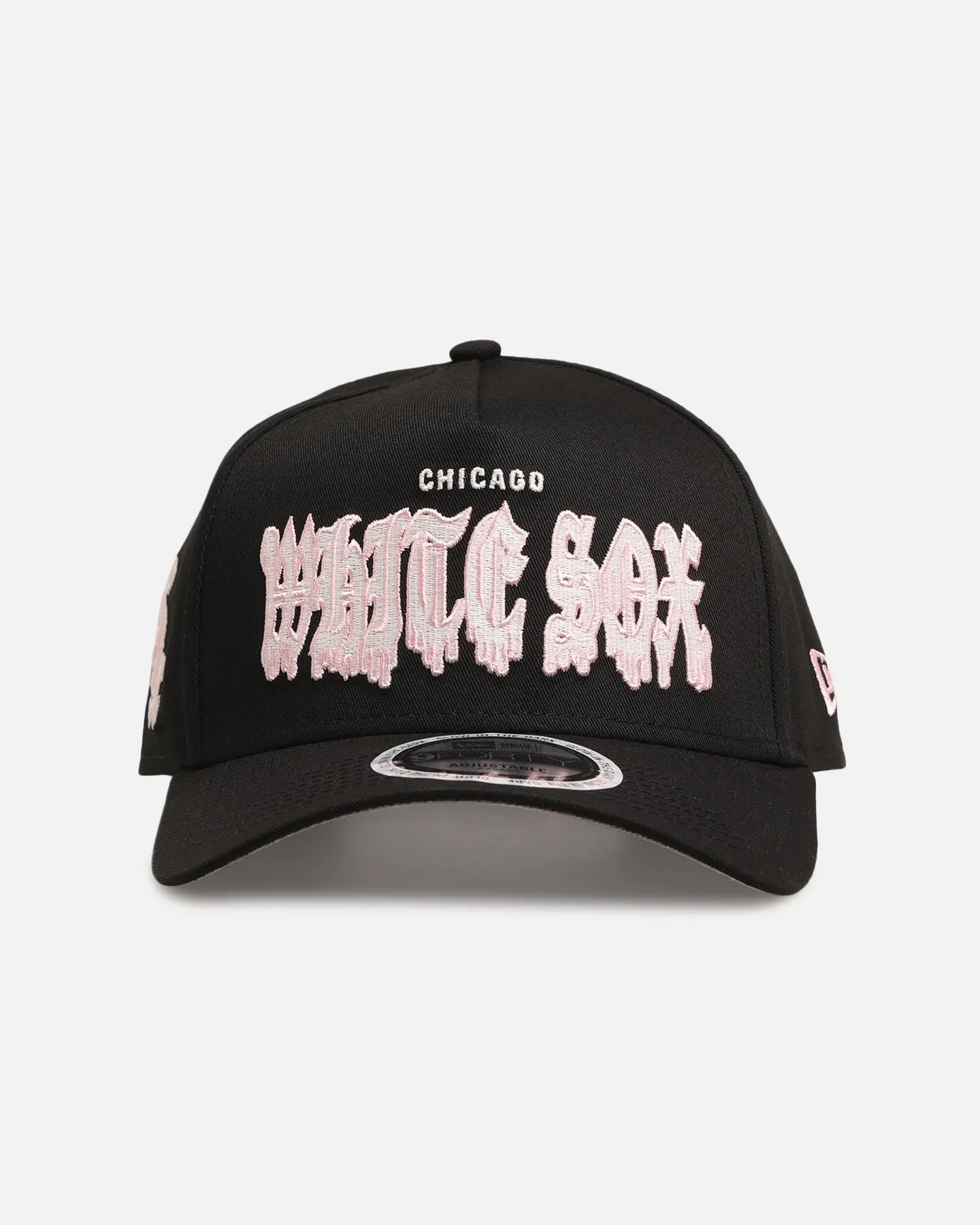 New Era Chicago White Sox 'Drip Glow Script' 9FORTY A-Frame Snapback Black/Pink sold by Culture Kings