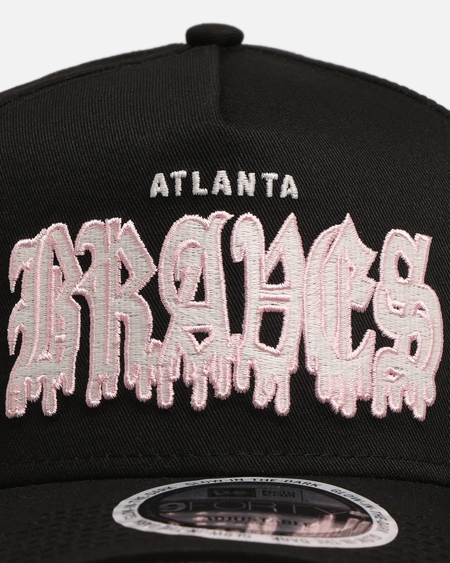 New Era Atlanta Braves 'Drip Glow Script' 9FORTY A-Frame Snapback Black/Pink sold by Culture Kings product image thumbnail 5