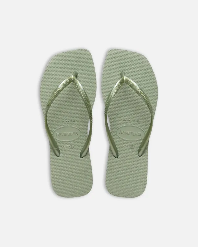 Havaianas Women's Slim Square Thongs Green sold by Culture Kings