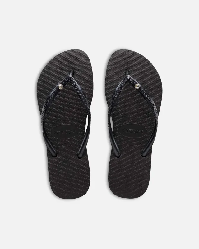Havaianas Women's Slim Crystal Thongs Black sold by Culture Kings