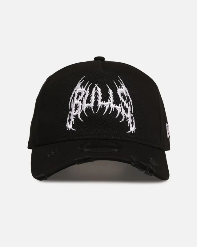 New Era Chicago Bulls 'Hardcore Arch' 9FORTY A-Frame Snapback Black/White sold by Culture Kings