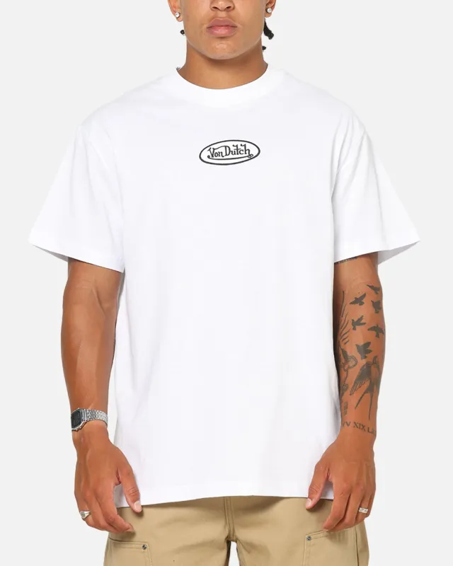 Von Dutch Distressed Embroidered Patch T-Shirt White made by Von Dutch