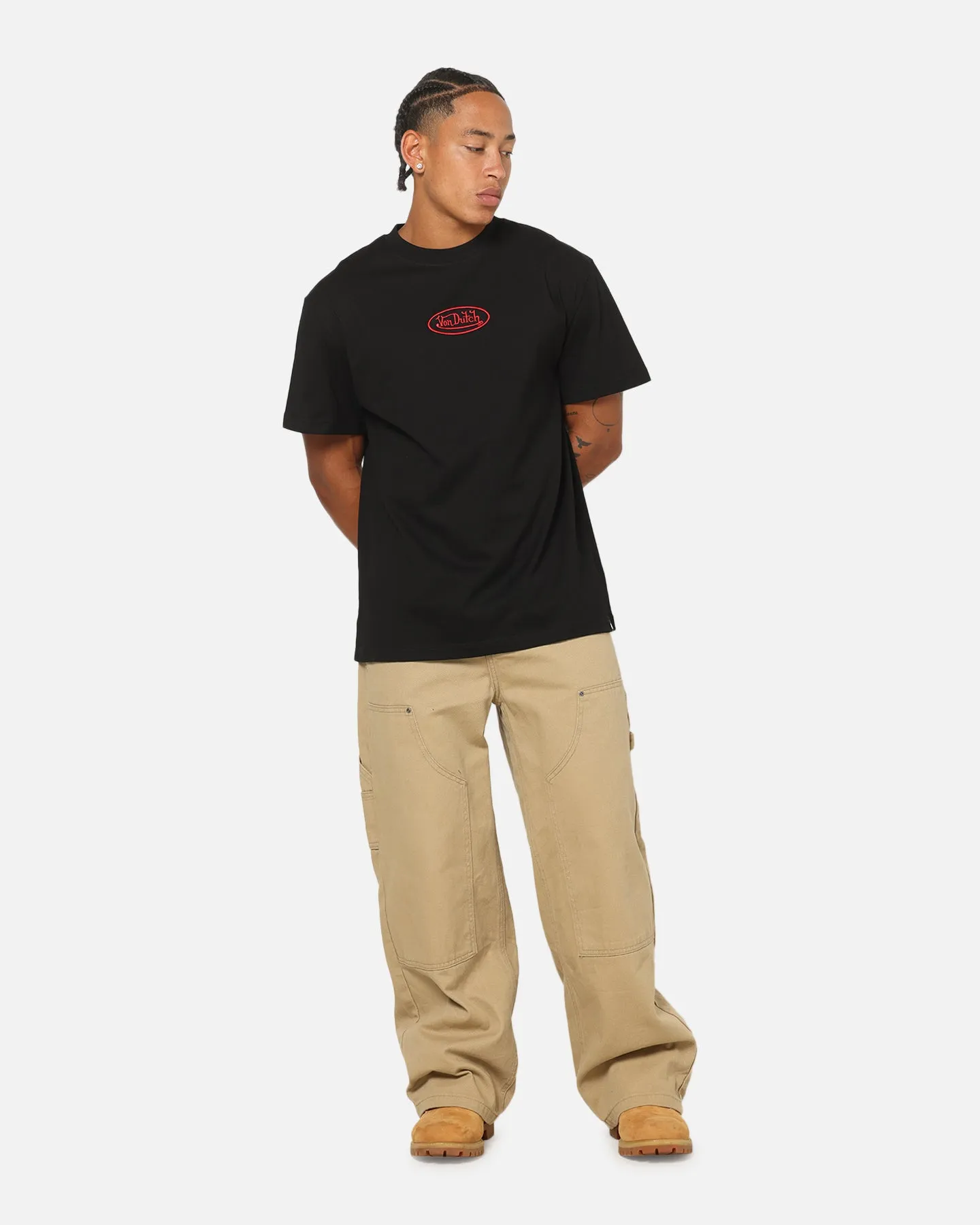 Von Dutch Distressed Embroidered Patch T-Shirt Black sold by Culture Kings product image thumbnail 2