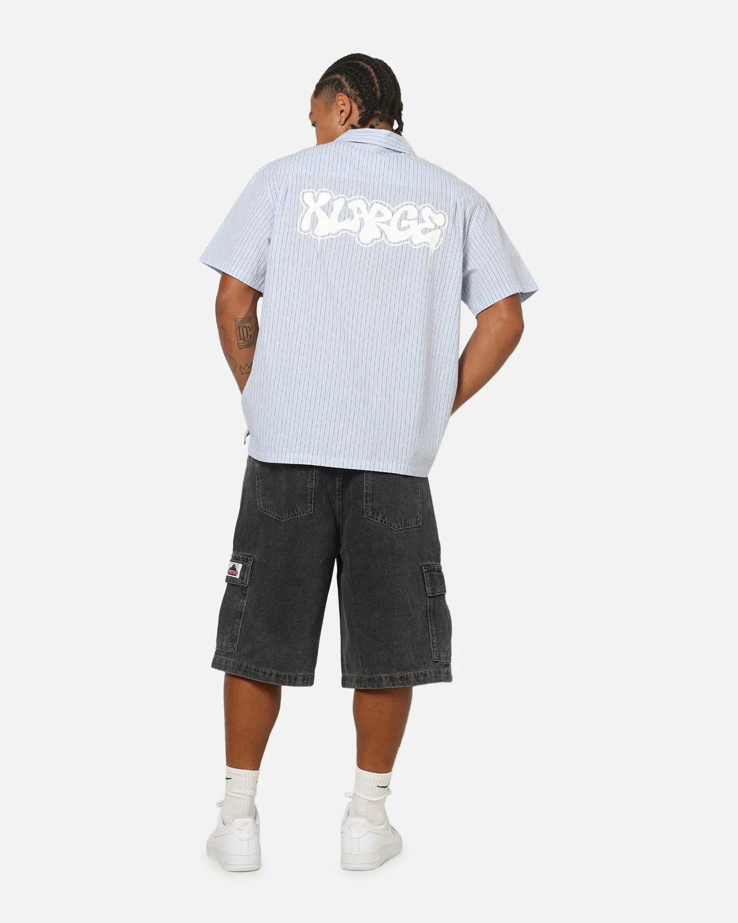 X-Large Drip Button Up Shirt Blue Stripe/White sold by Culture Kings product image thumbnail 3