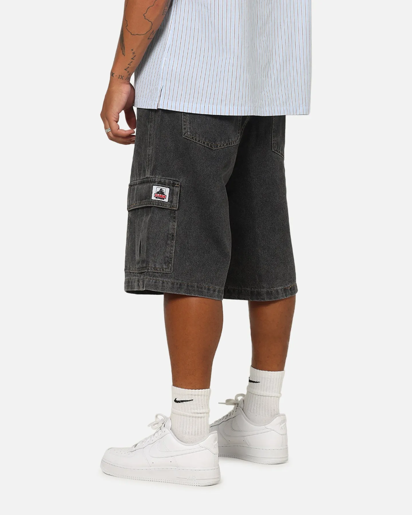 X-Large Baggy Cargo Denim 91 Shorts Washed Black sold by Culture Kings