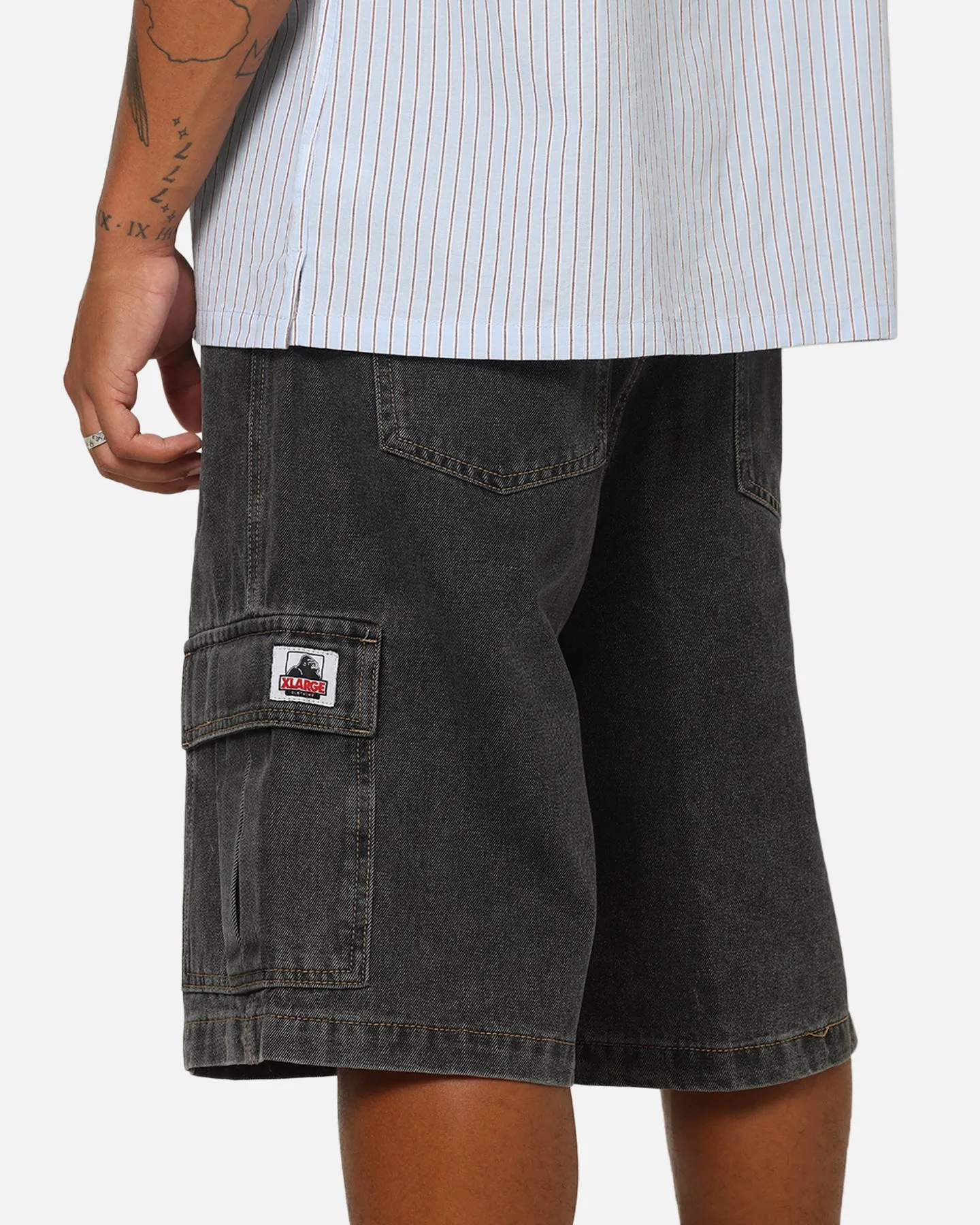 X-Large Baggy Cargo Denim 91 Shorts Washed Black sold by Culture Kings product image thumbnail 3