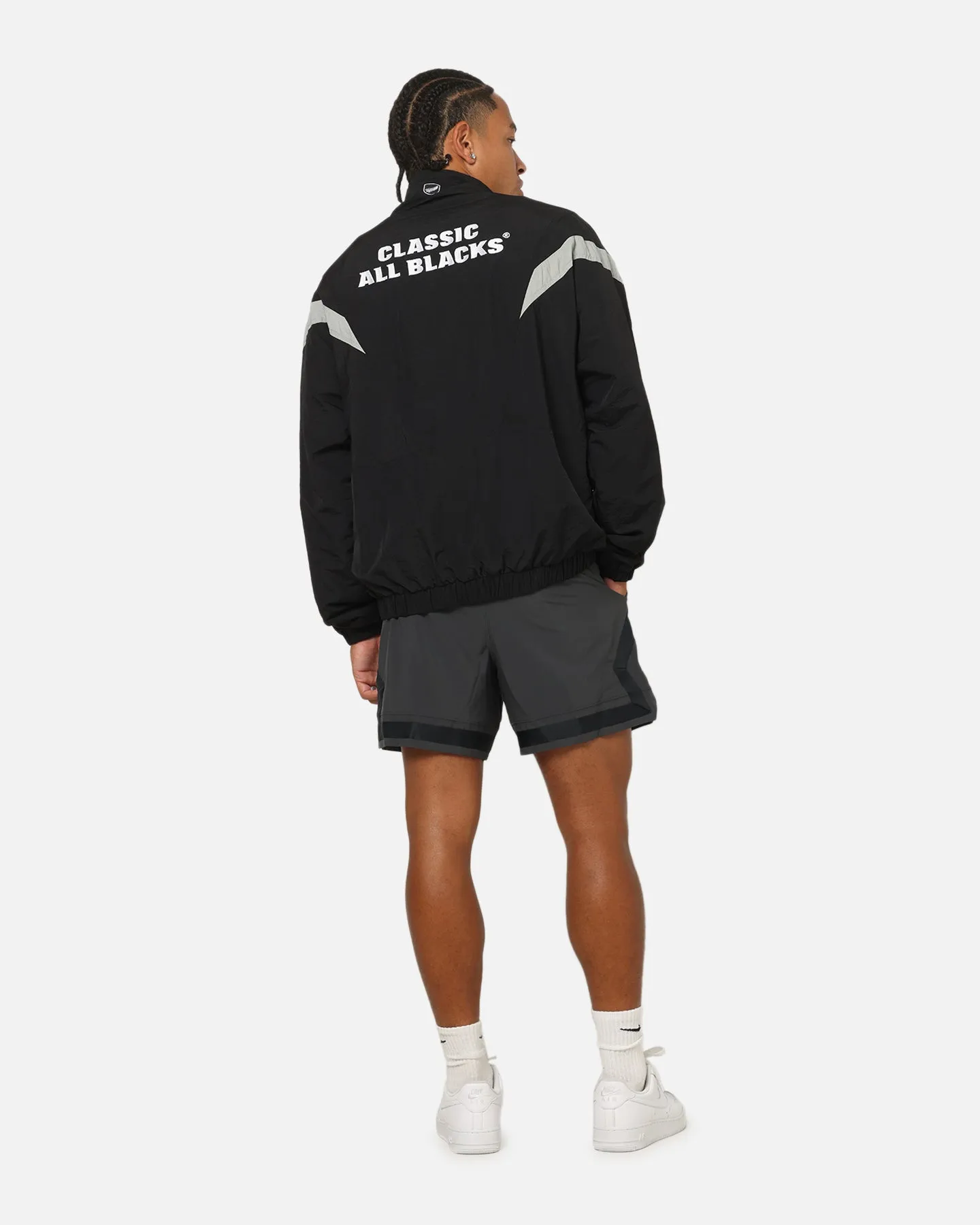 Mitchell & Ness All Blacks Rugby Union Classic Spray Jacket Solid Black sold by Culture Kings product image thumbnail 4