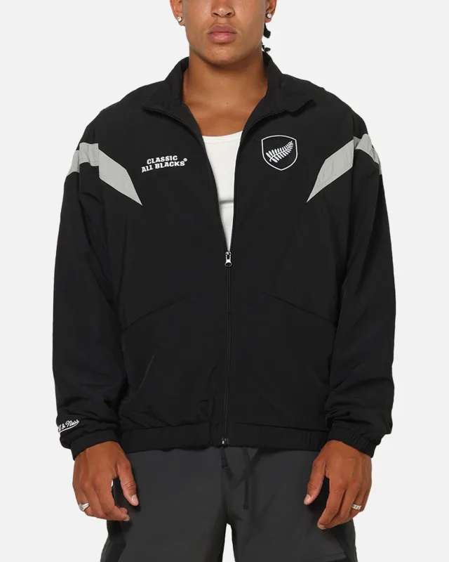 Mitchell & Ness All Blacks Rugby Union Classic Spray Jacket Solid Black made by Mitchell & Ness