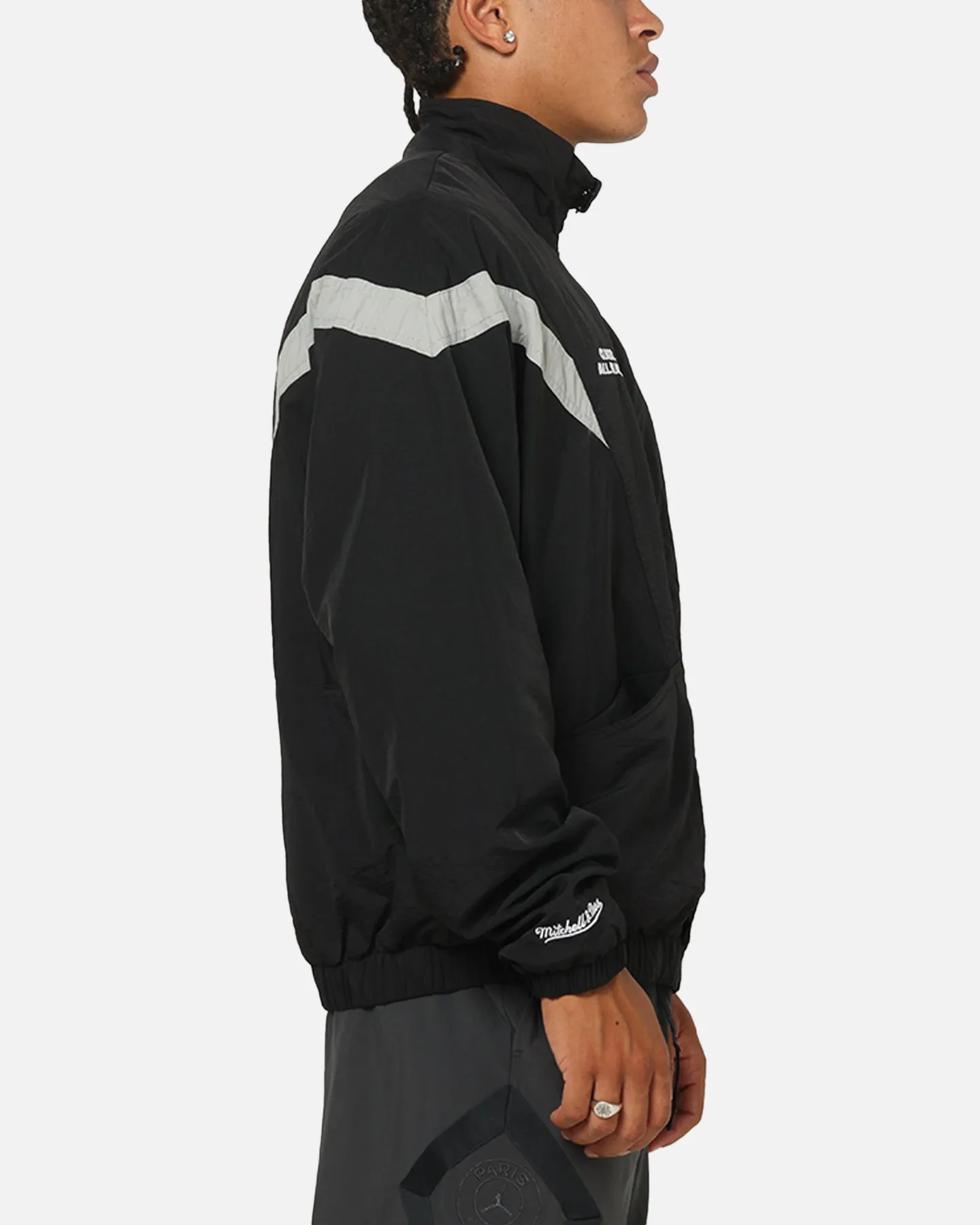 Mitchell & Ness All Blacks Rugby Union Classic Spray Jacket Solid Black sold by Culture Kings product image thumbnail 5