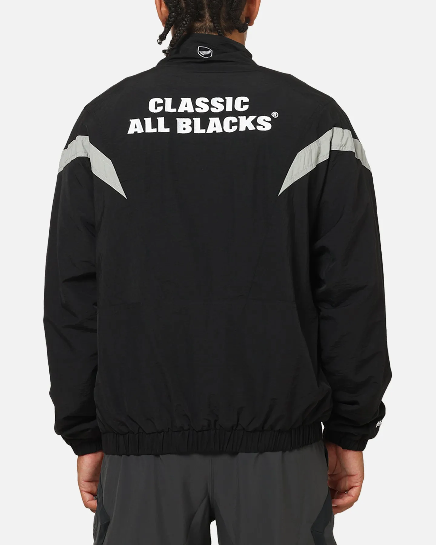 Mitchell & Ness All Blacks Rugby Union Classic Spray Jacket Solid Black sold by Culture Kings product image thumbnail 2