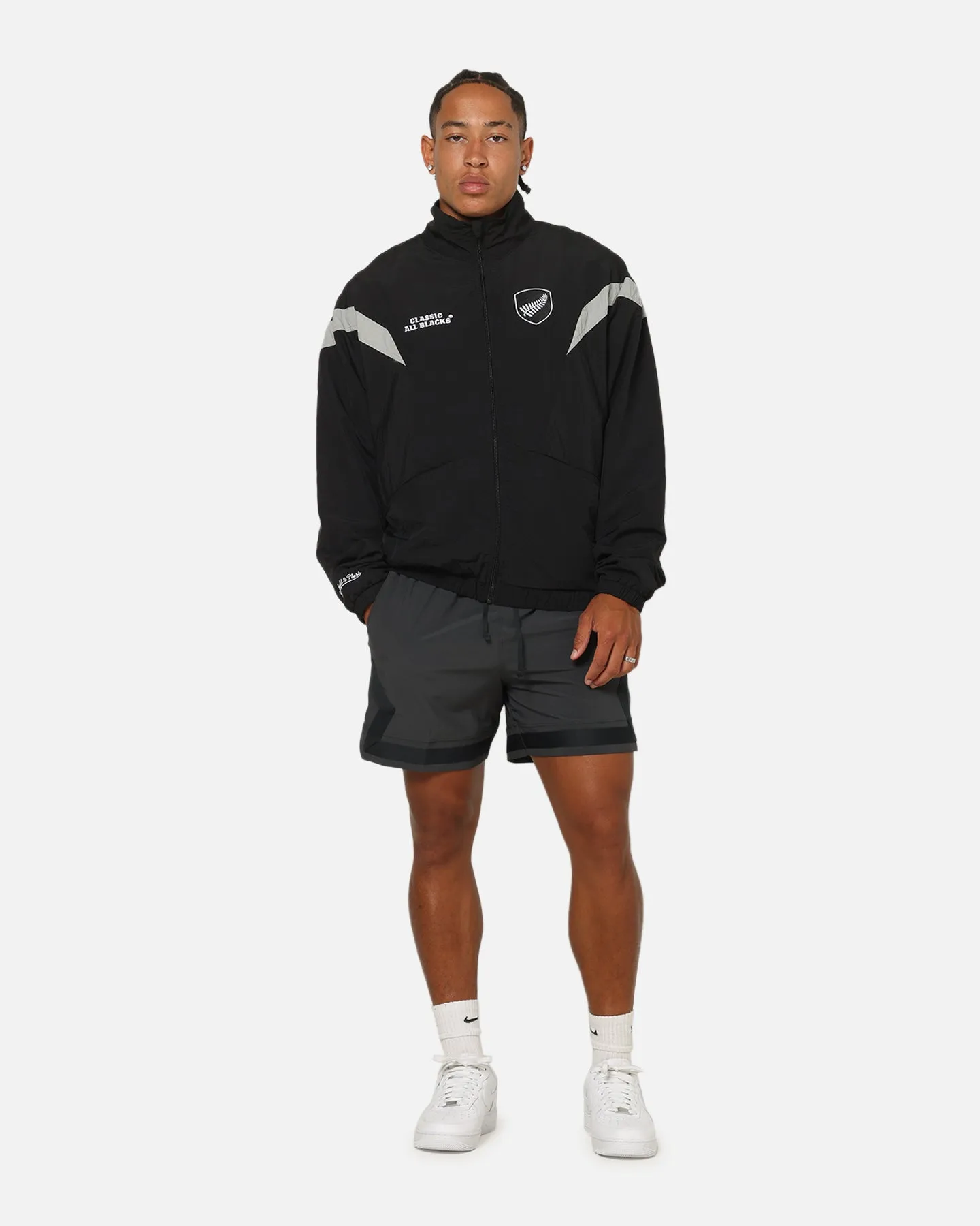 Mitchell & Ness All Blacks Rugby Union Classic Spray Jacket Solid Black sold by Culture Kings product image thumbnail 3