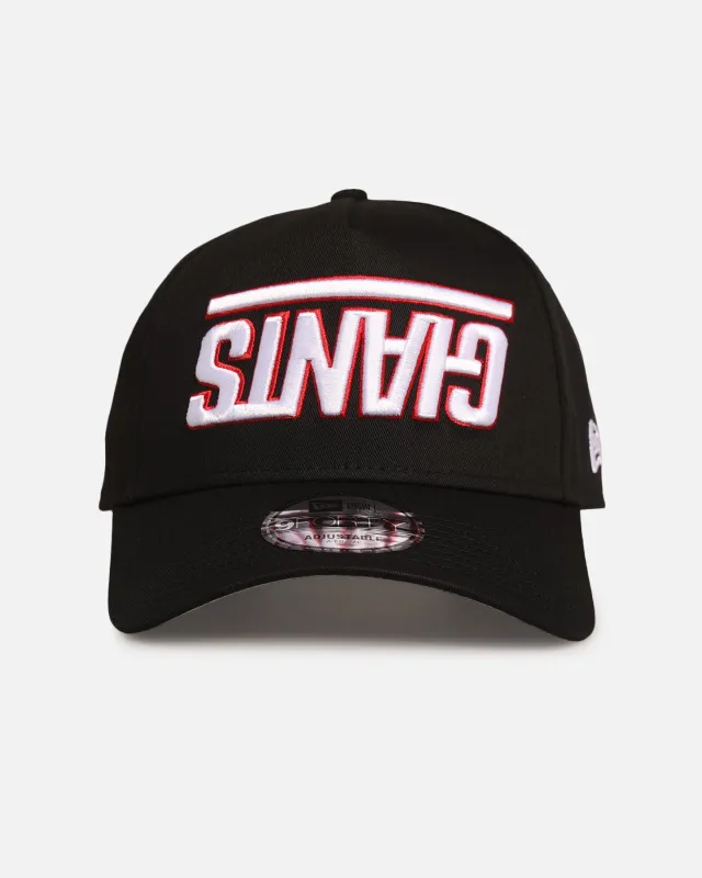 New Era New York Giants 'Upside Down Logo' 9FORTY A-Frame Snapback Black sold by Culture Kings