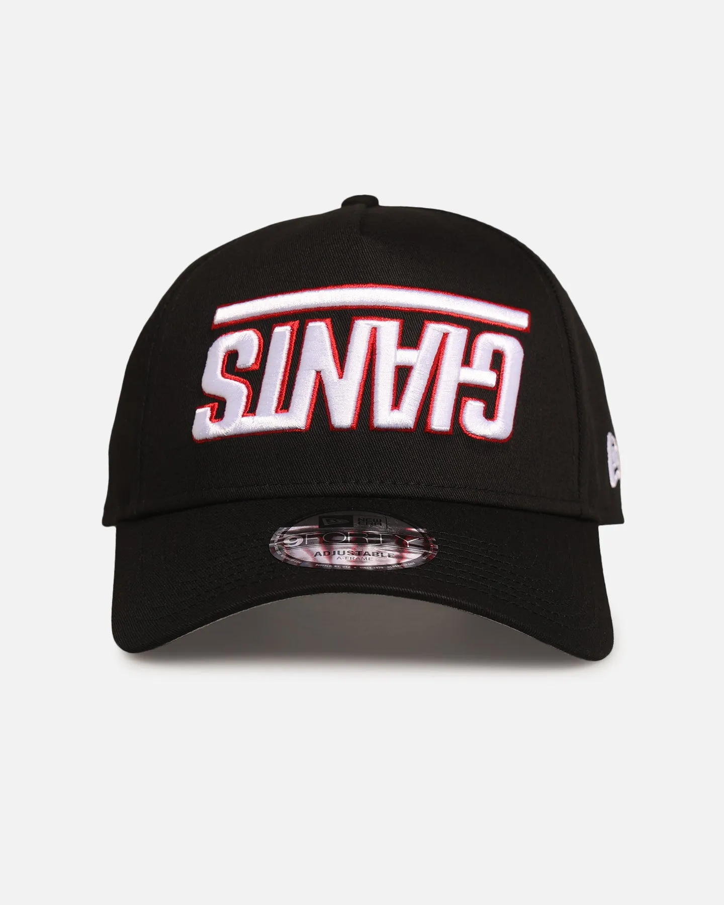 New Era New York Giants 'Upside Down Logo' 9FORTY A-Frame Snapback Black sold by Culture Kings