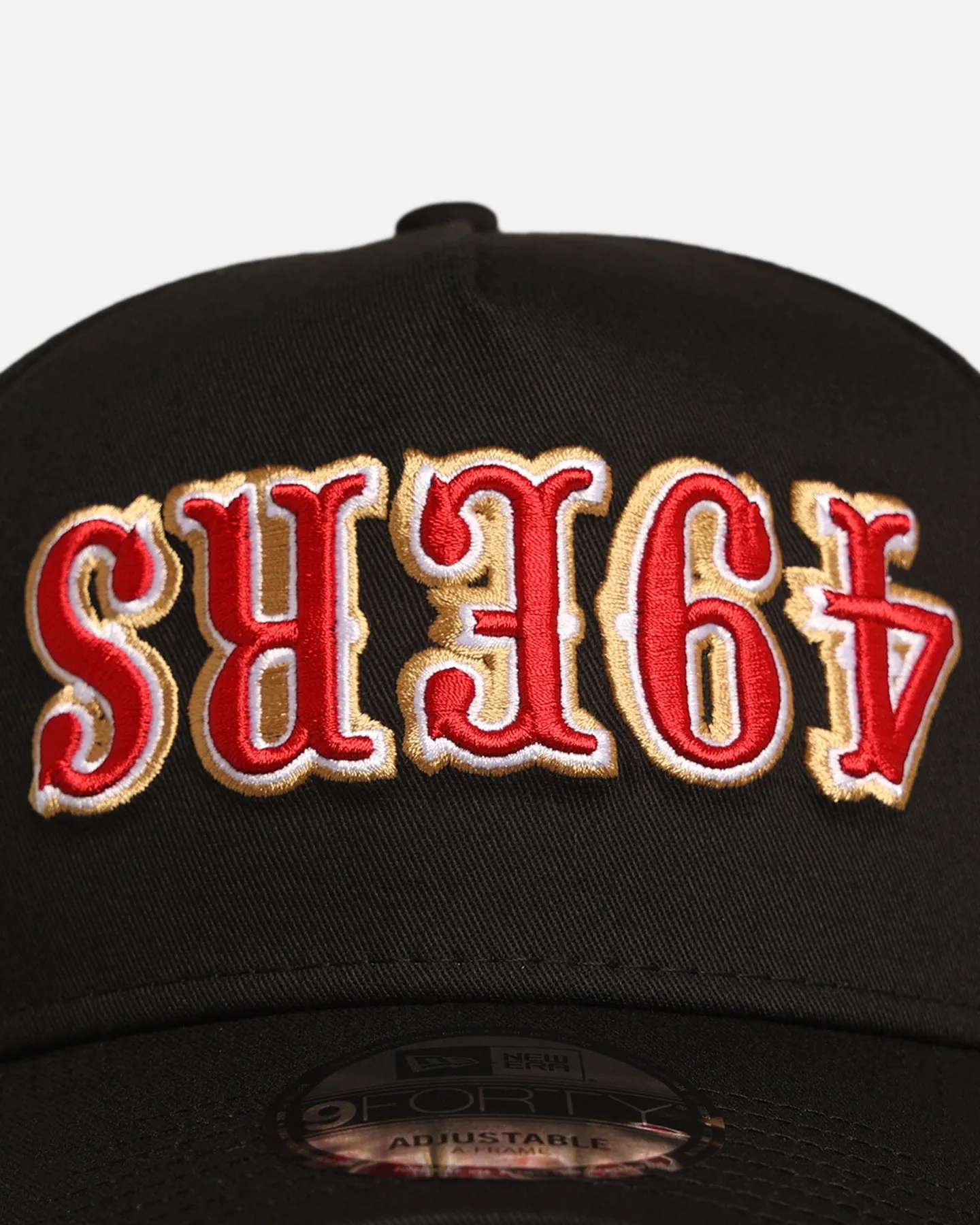 New Era San Francisco 49ers 'Upside Down Logo' 9FORTY A-Frame Snapback Black sold by Culture Kings product image thumbnail 5