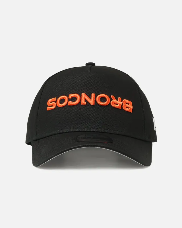 New Era Denver Broncos 'Upside Down Logo' 9FORTY A-Frame Snapback Black sold by Culture Kings