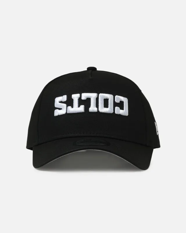 New Era Indianapolis Colts 'Upside Down Logo' 9FORTY A-Frame Snapback Black sold by Culture Kings