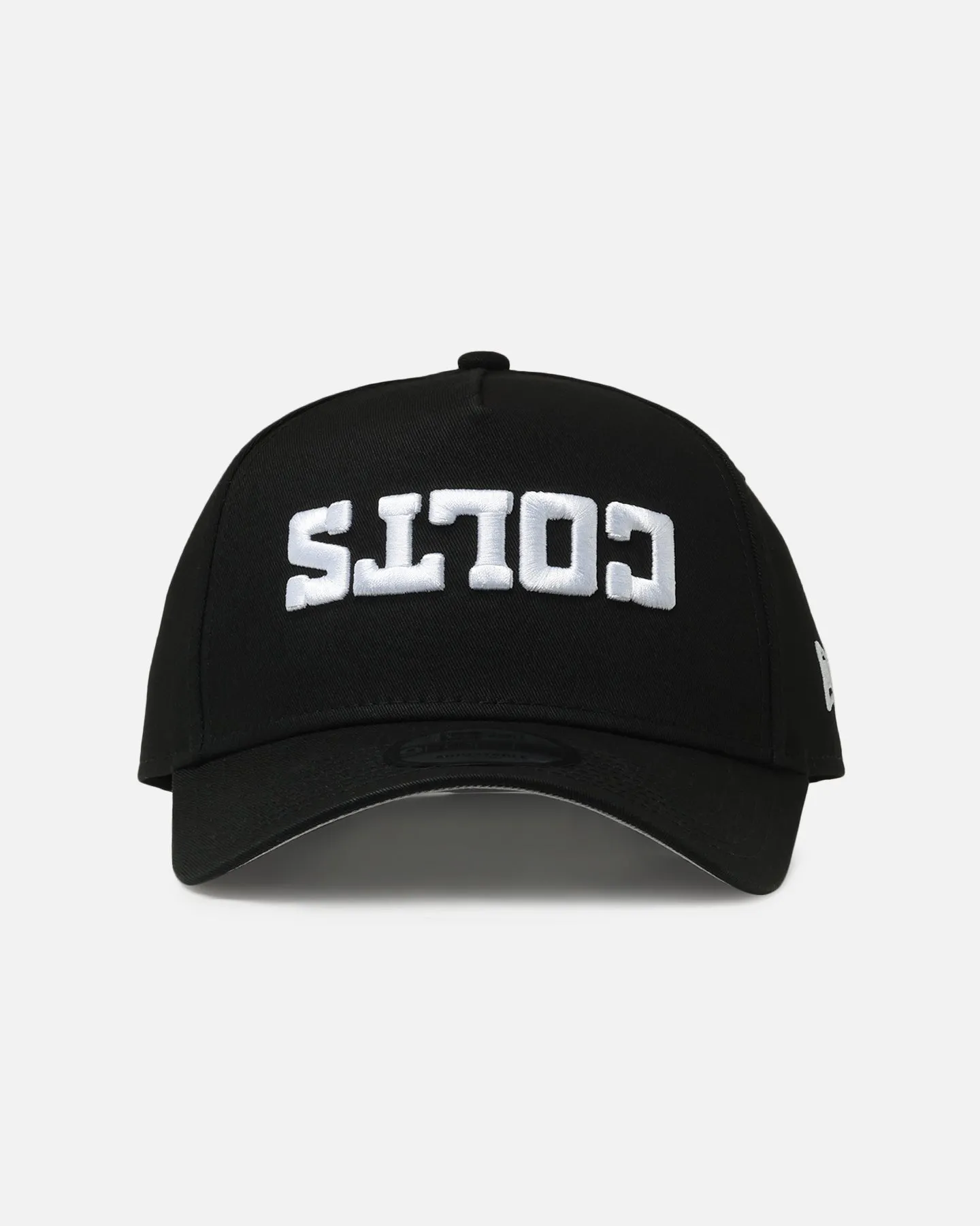 New Era Indianapolis Colts 'Upside Down Logo' 9FORTY A-Frame Snapback Black sold by Culture Kings