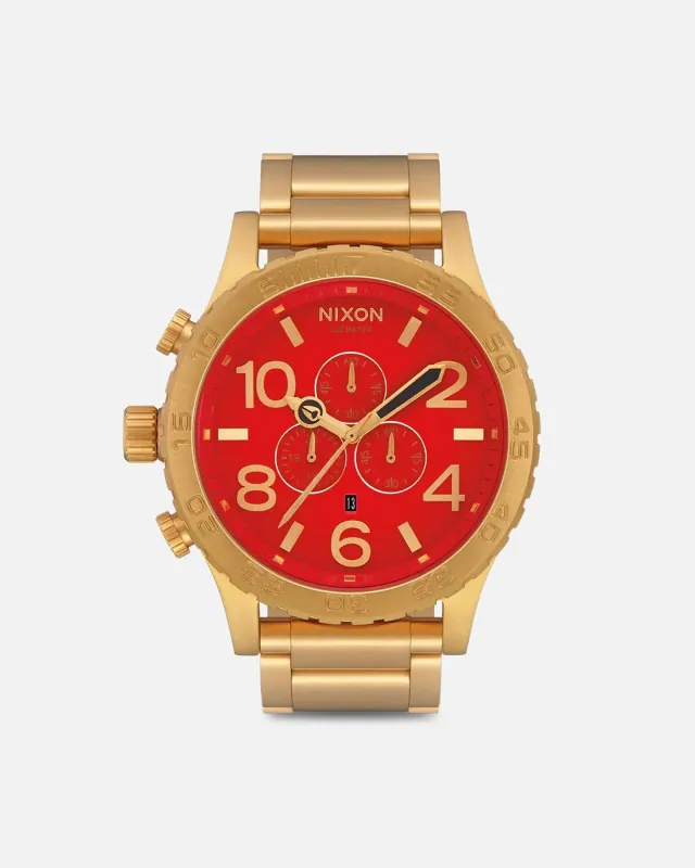 Nixon 51-30 Chrono Gold/Red sold by Culture Kings