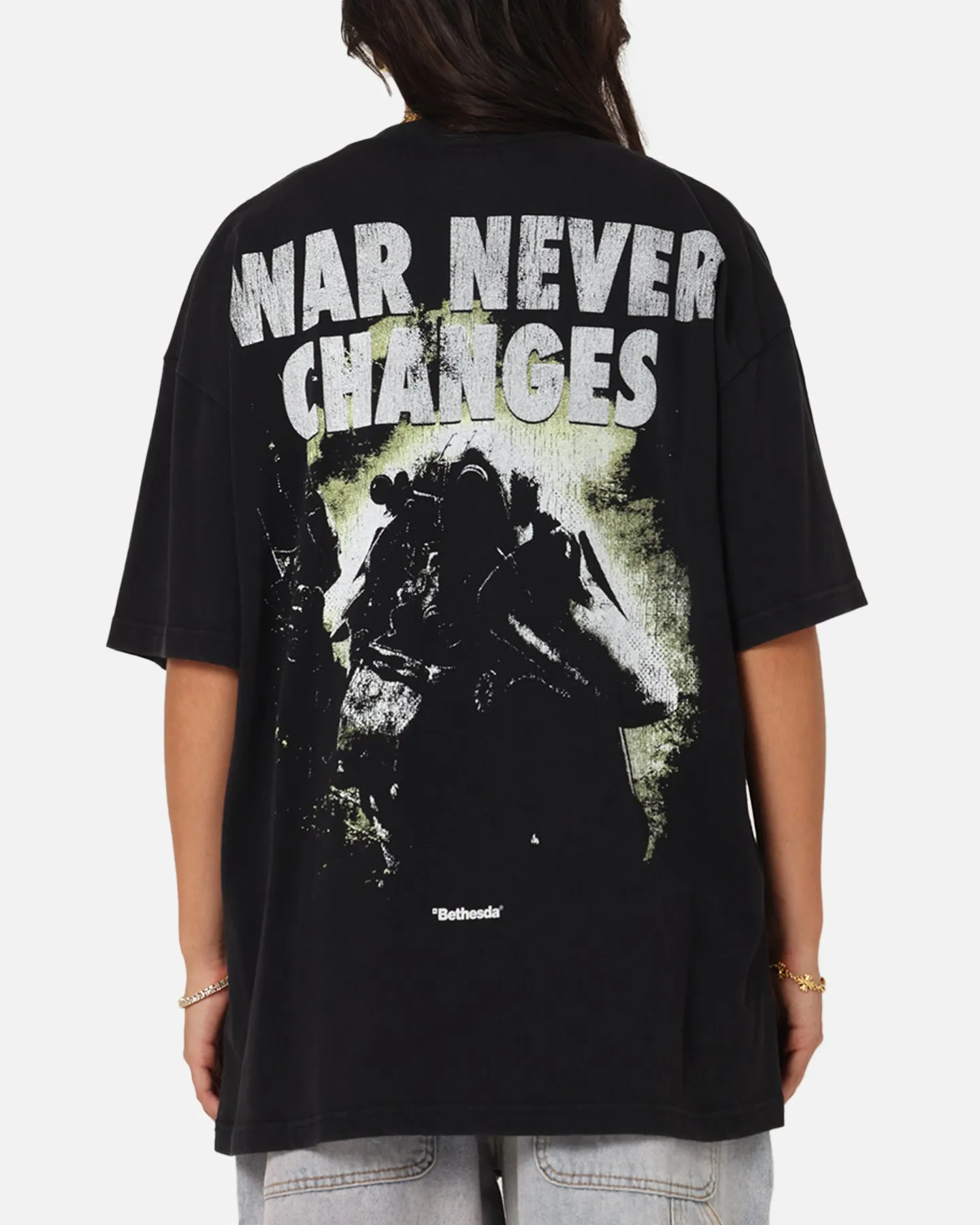 73Studio X Fallout '08 Fallout 3 Vintage T-Shirt Black Acidwash sold by Culture Kings product image thumbnail 2
