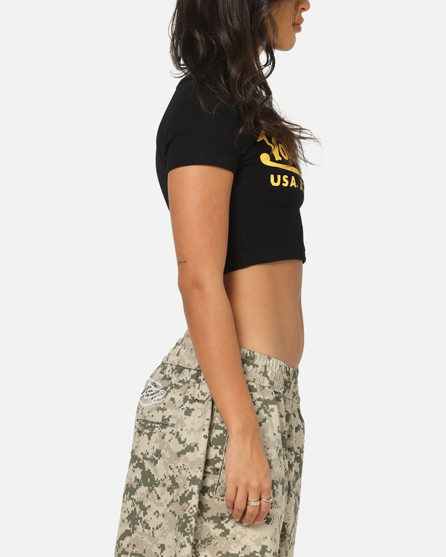 Von Dutch Women's Cropped T-Shirt Black sold by Culture Kings product image thumbnail 4