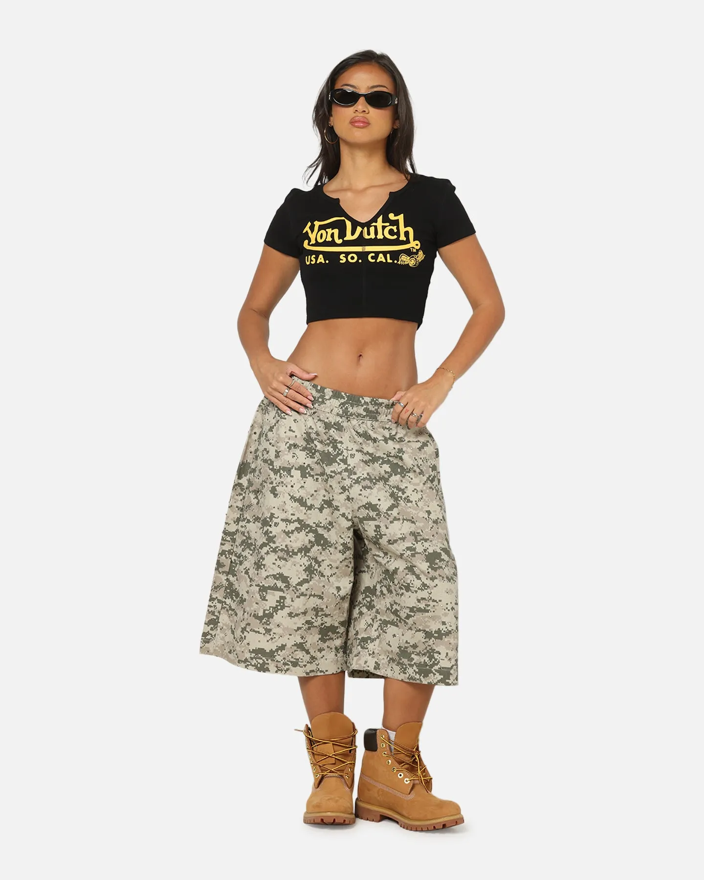 Von Dutch Women's Cropped T-Shirt Black sold by Culture Kings product image thumbnail 2