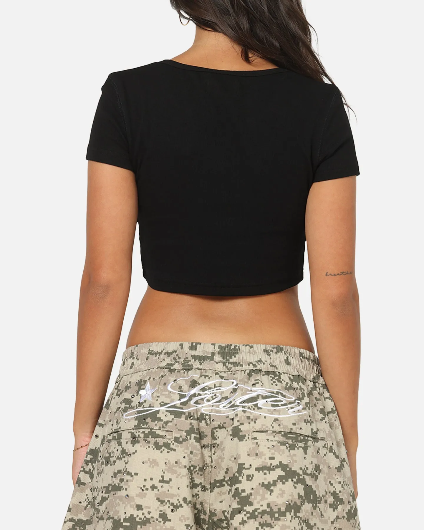 Von Dutch Women's Cropped T-Shirt Black sold by Culture Kings product image thumbnail 3