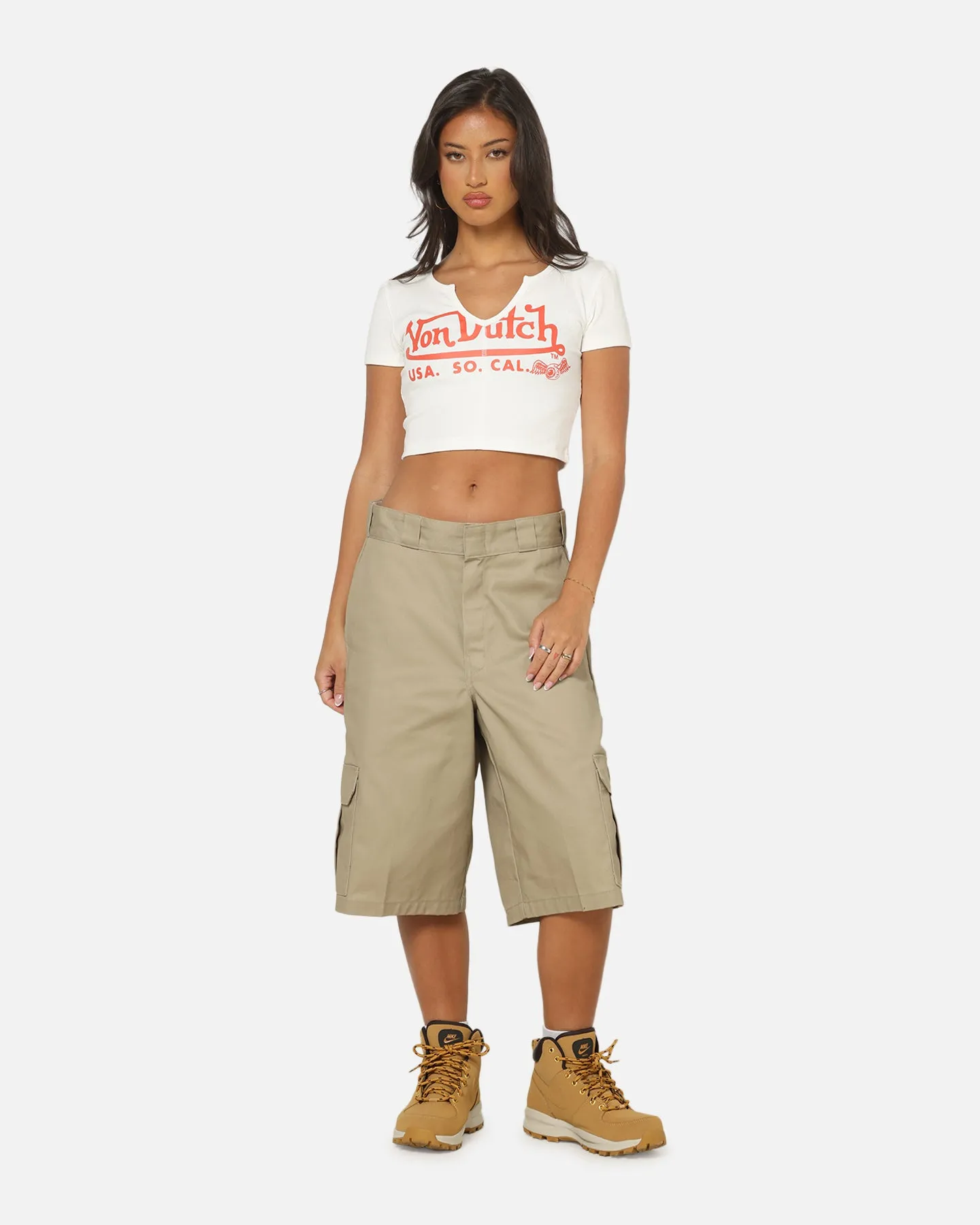 Von Dutch Women's Cropped T-Shirt White sold by Culture Kings product image thumbnail 2
