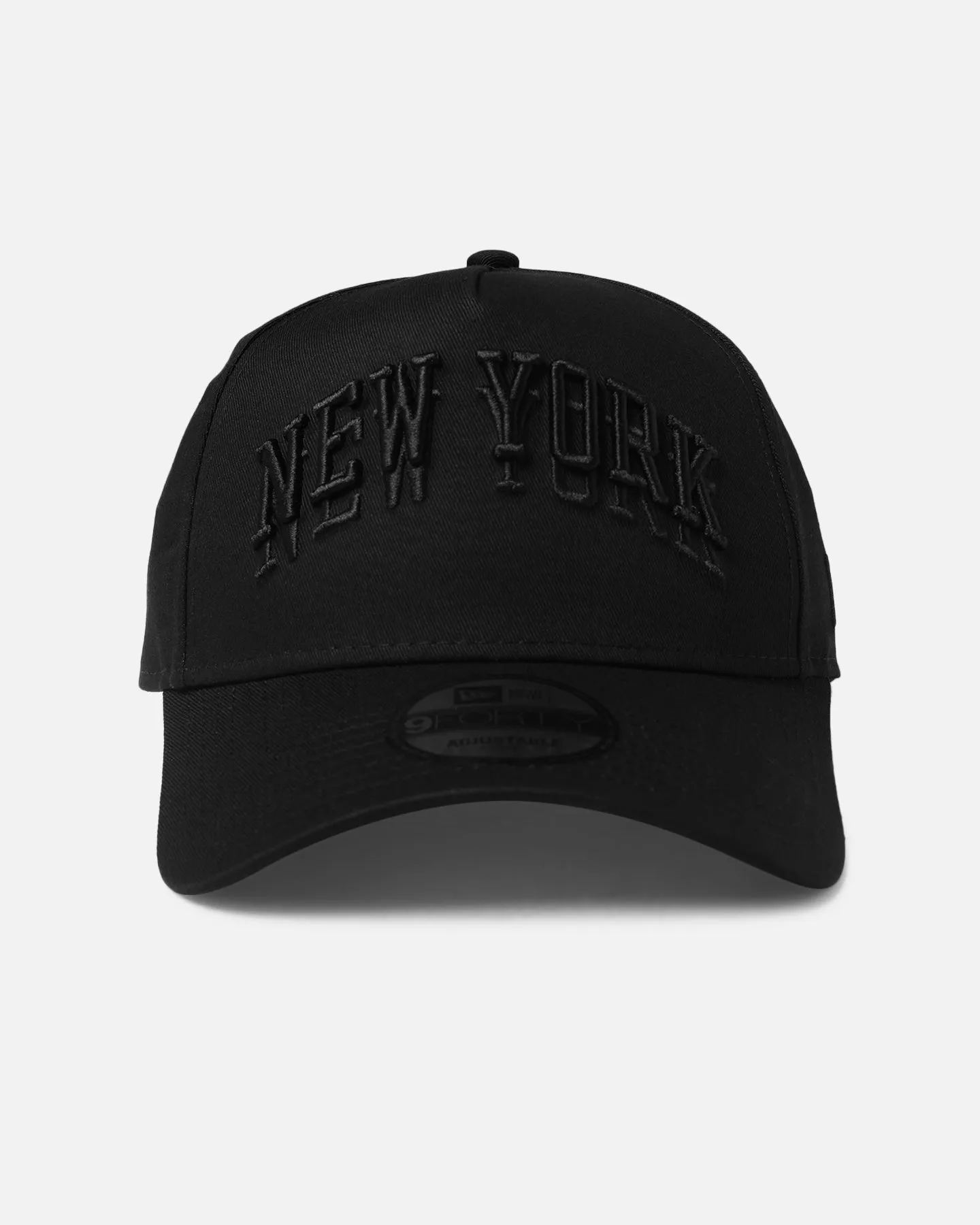 New Era New York Knicks 'NBA Black On Black' 9FORTY A-Frame Snapback Black sold by Culture Kings