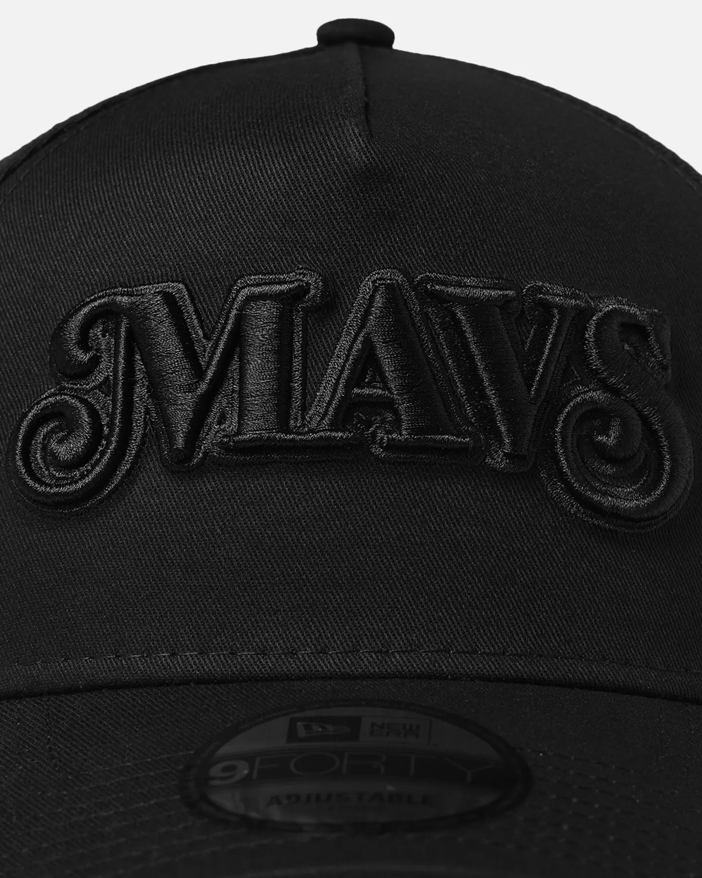 New Era Dallas Mavericks 'NBA Black On Black' 9FORTY A-Frame Snapback Black sold by Culture Kings product image thumbnail 5