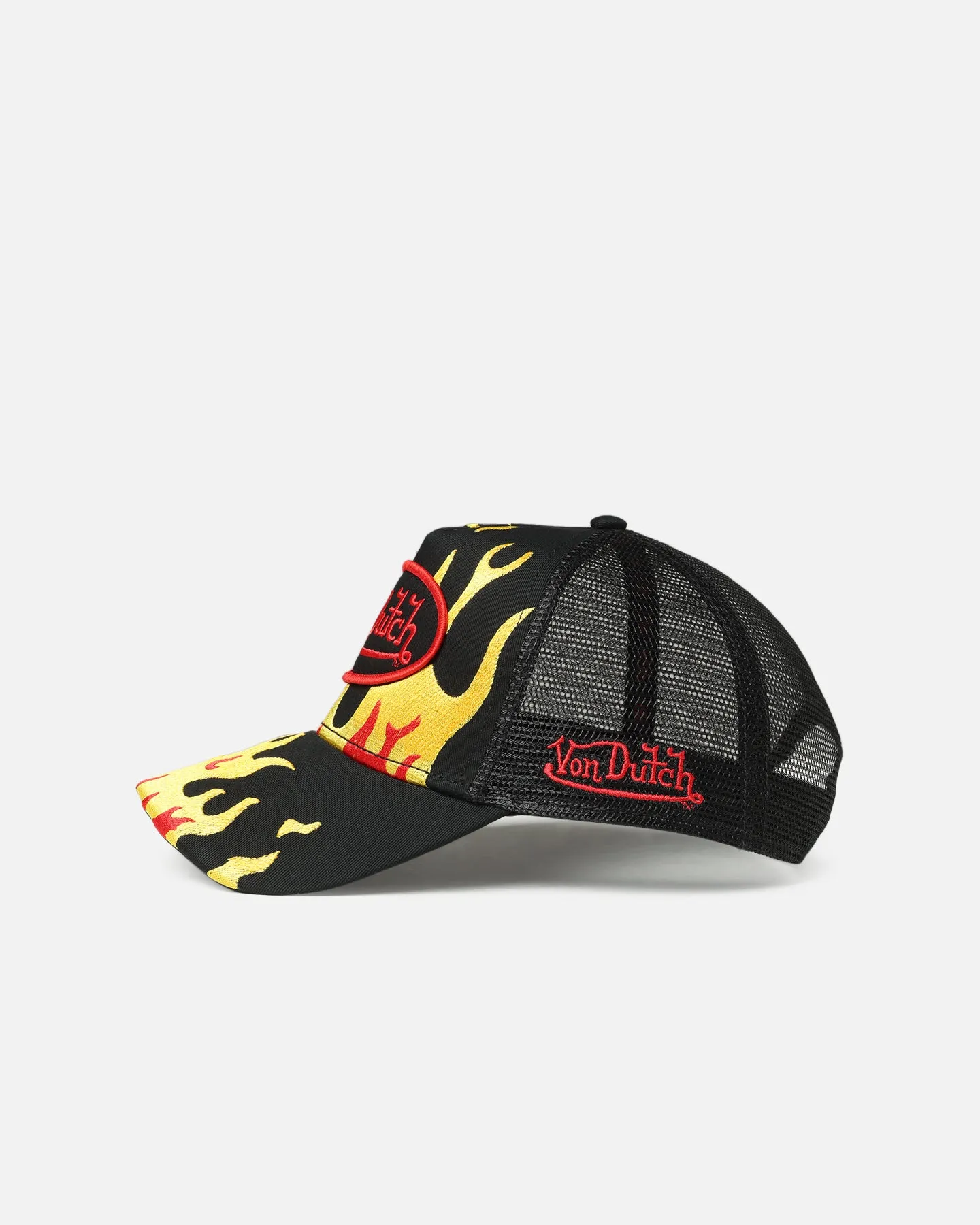 Von Dutch Fire Patch Trucker Snapback Black/Yellow sold by Culture Kings product image thumbnail 4