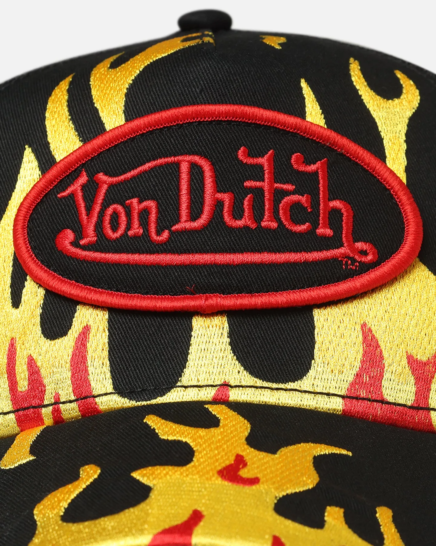 Von Dutch Fire Patch Trucker Snapback Black/Yellow sold by Culture Kings product image thumbnail 5