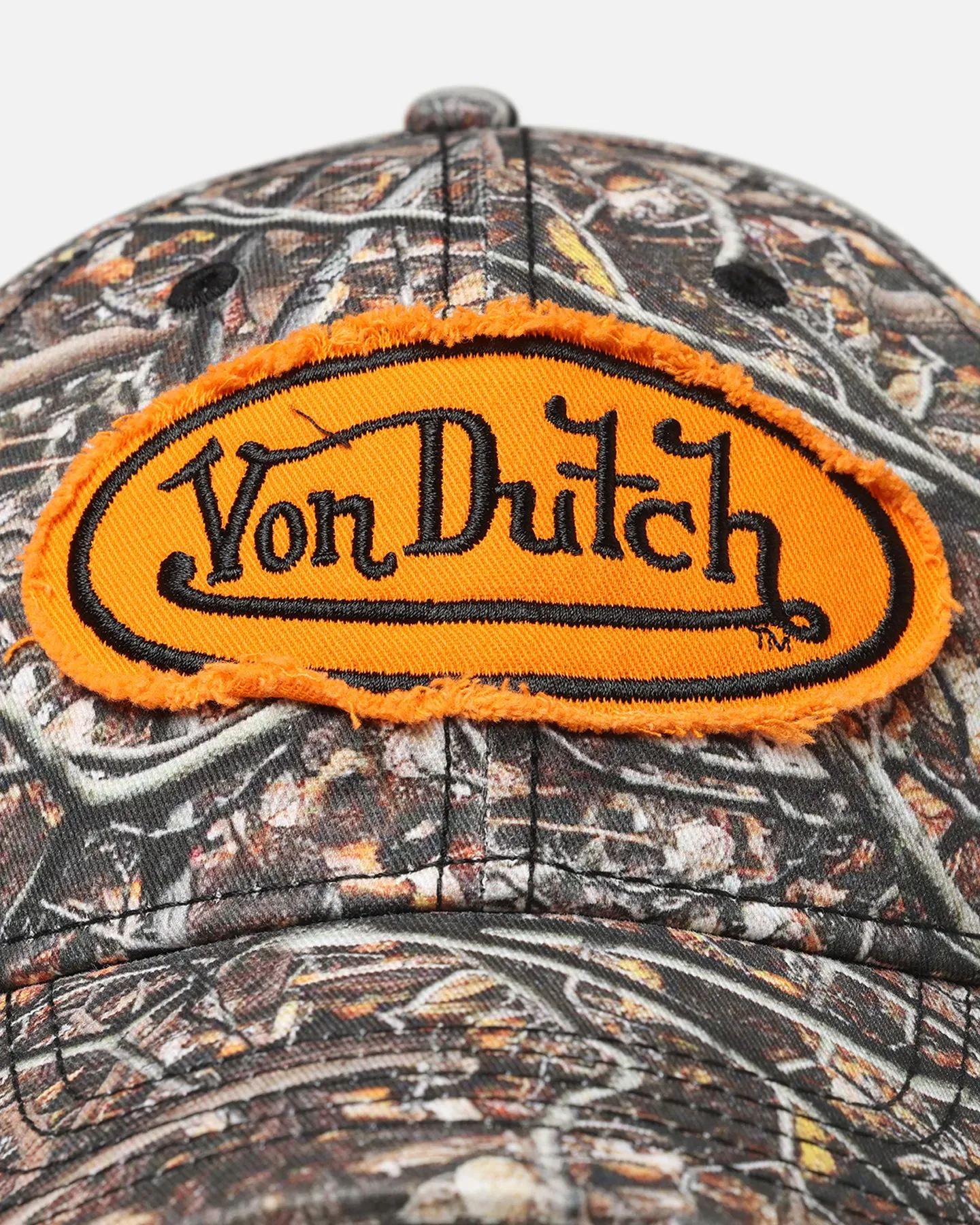 Von Dutch Woodcamo Dad Strapback Cap Camo/Orange sold by Culture Kings product image thumbnail 5