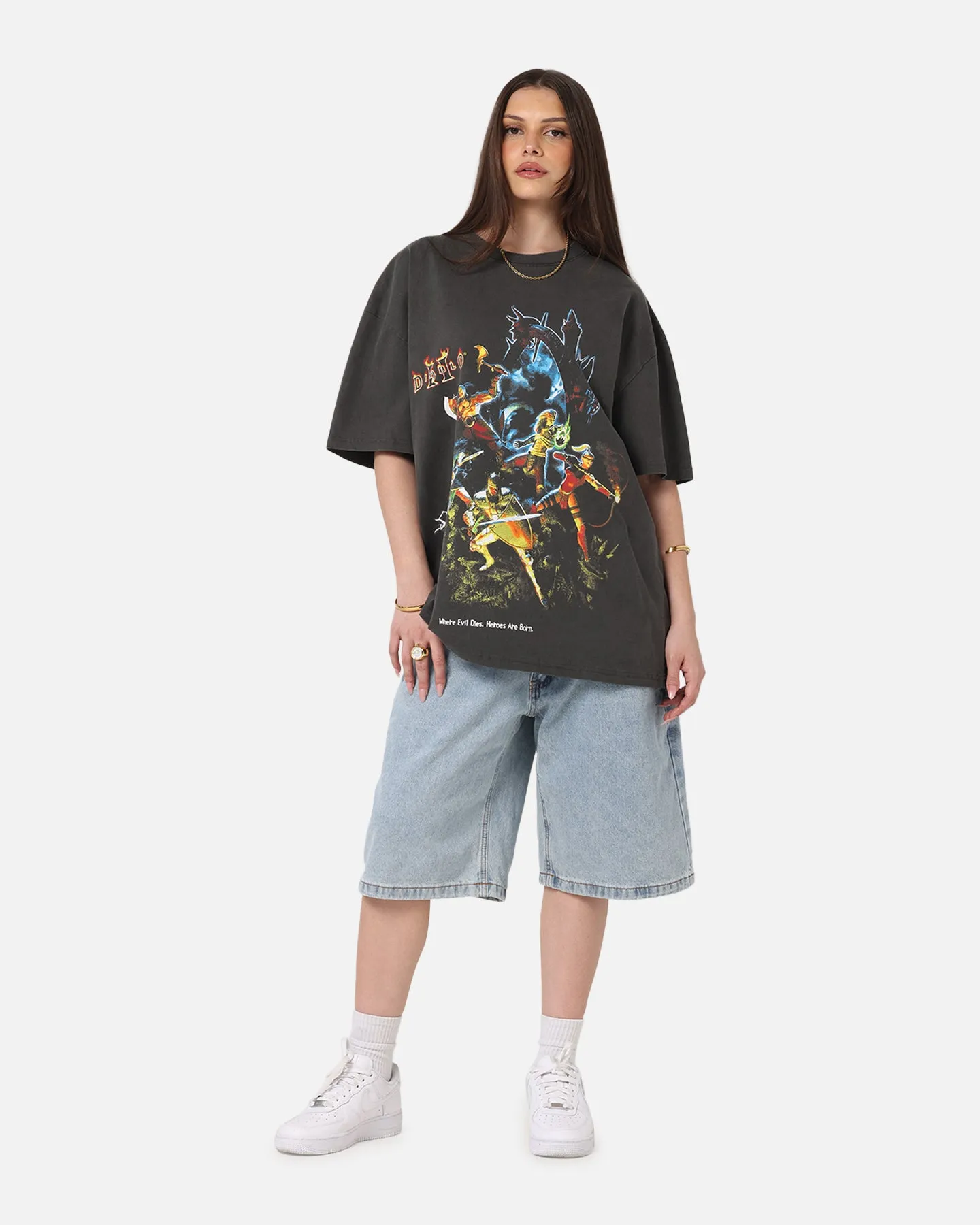 73Studio X Diablo Halloween Heroes Are Born Heavyweight T-Shirt Black Wash sold by Culture Kings product image thumbnail 3