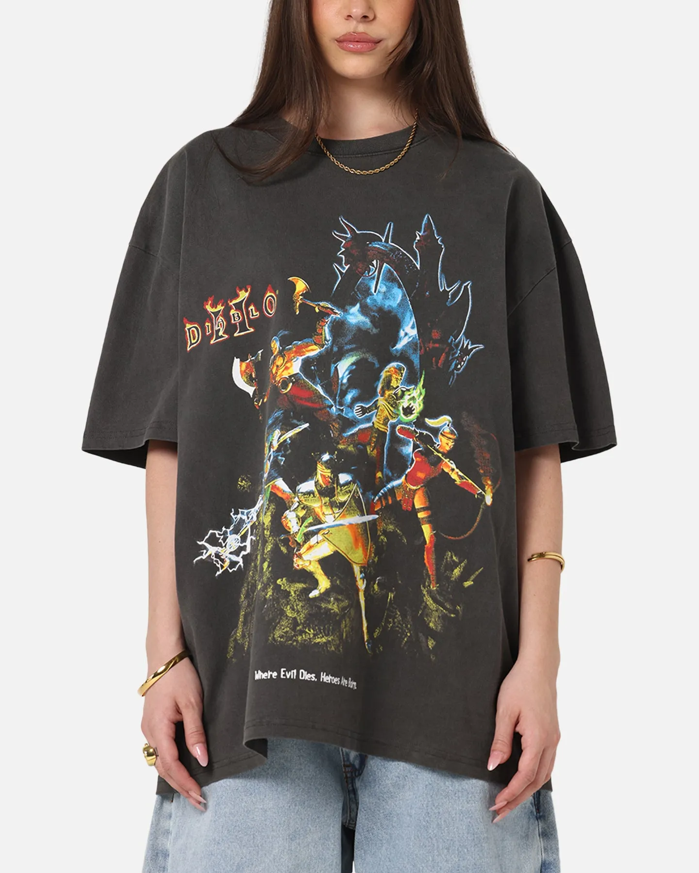 73Studio X Diablo Halloween Heroes Are Born Heavyweight T-Shirt Black Wash sold by Culture Kings