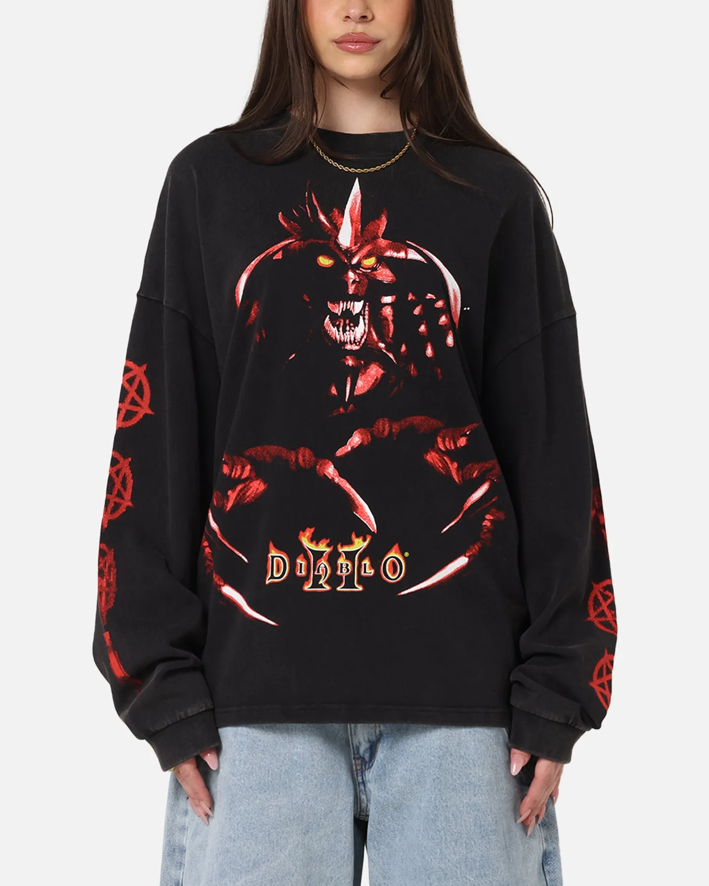 73Studio X Diablo Halloween Evil Is Coming Back Long Sleeve T-Shirt Vintage Black sold by Culture Kings