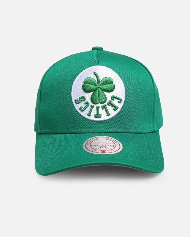 Mitchell & Ness Boston Celtics 'Upside Down Logo' Pro Pinch Snapback Green made by Mitchell & Ness