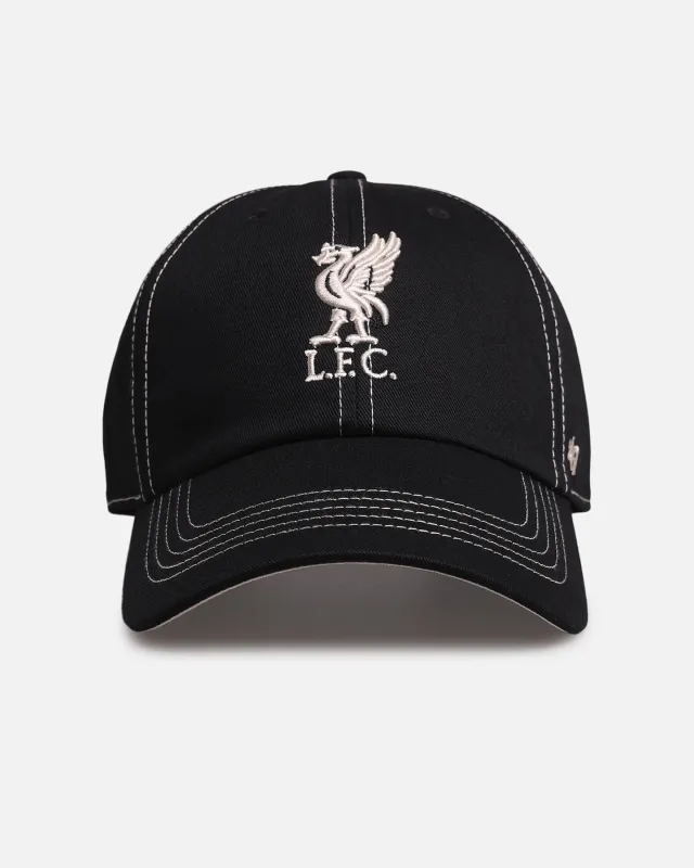 47 Brand Liverpool Football Club 'Contrast Stitch' 47 Clean Up Strapback Black/Bone sold by Culture Kings