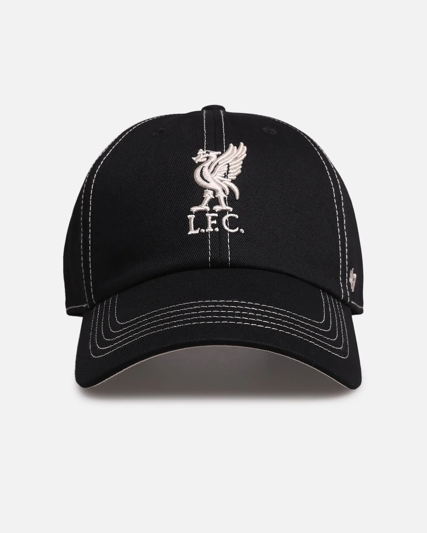 47 Brand Liverpool Football Club 'Contrast Stitch' 47 Clean Up Strapback Black/Bone sold by Culture Kings