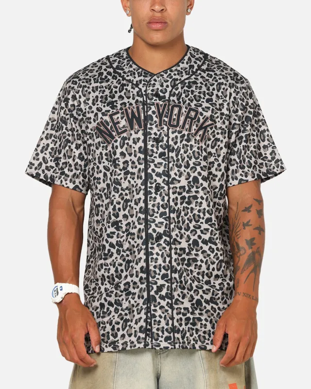 Majestic Athletic New York Yankees Leopard Baseball Button Up Shirt Leopard sold by Culture Kings