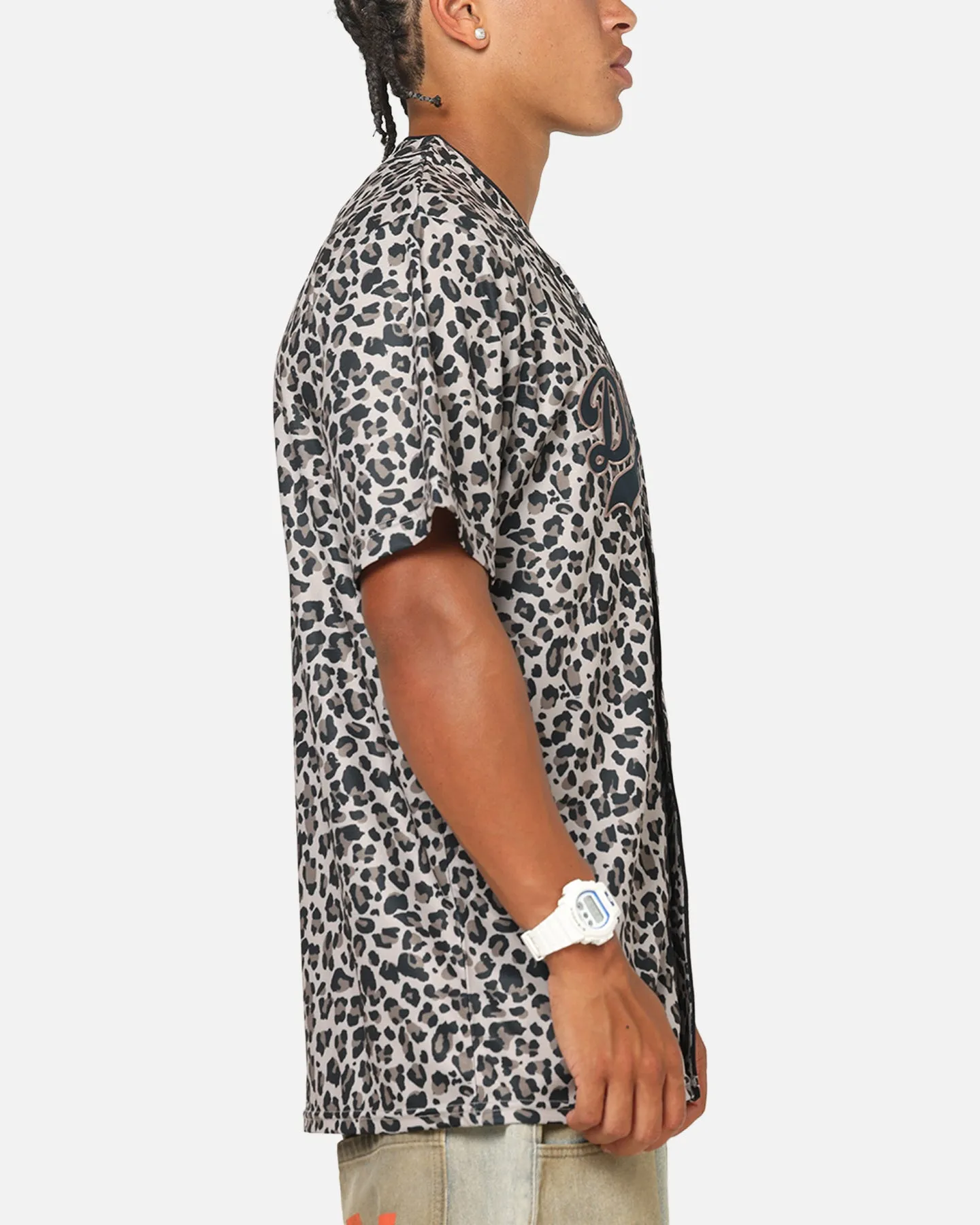 Majestic Athletic Los Angeles Dodgers Leopard Baseball Button Up Shirt Leopard sold by Culture Kings product image thumbnail 4