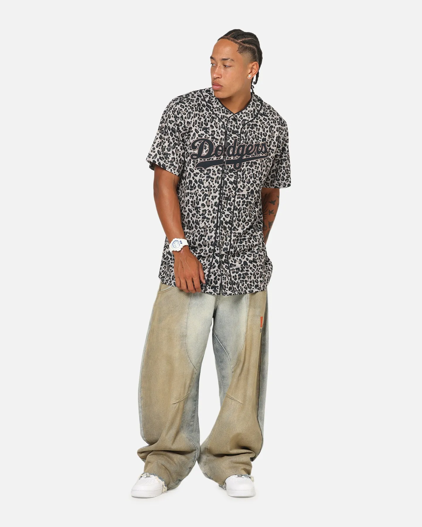 Majestic Athletic Los Angeles Dodgers Leopard Baseball Button Up Shirt Leopard sold by Culture Kings product image thumbnail 2