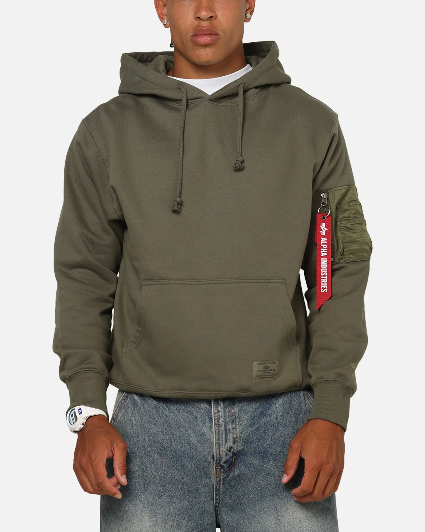 Alpha Industries Utility Pocket Hoodie Green sold by Culture Kings