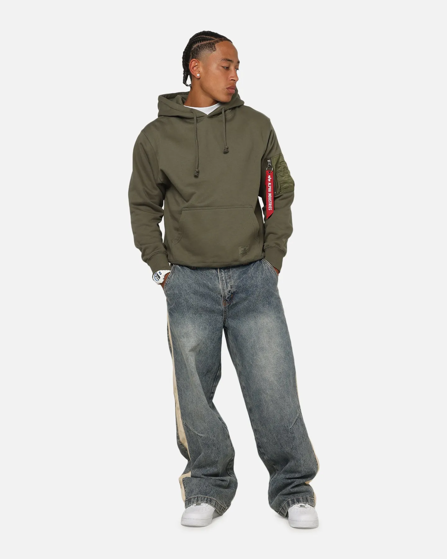 Alpha Industries Utility Pocket Hoodie Green sold by Culture Kings product image thumbnail 2