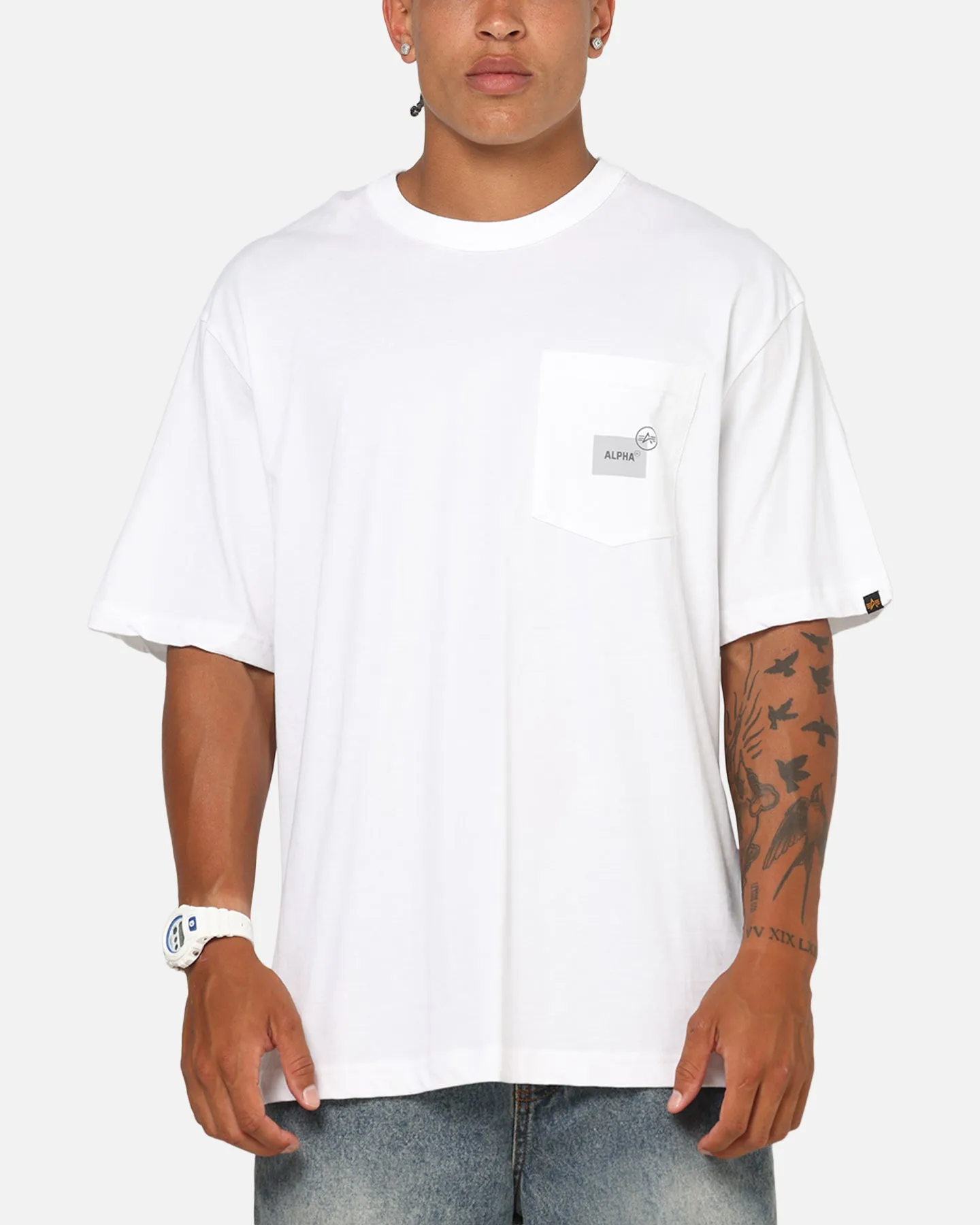 Alpha Industries Uniform Pocket A.I T-Shirt White sold by Culture Kings product image thumbnail 2
