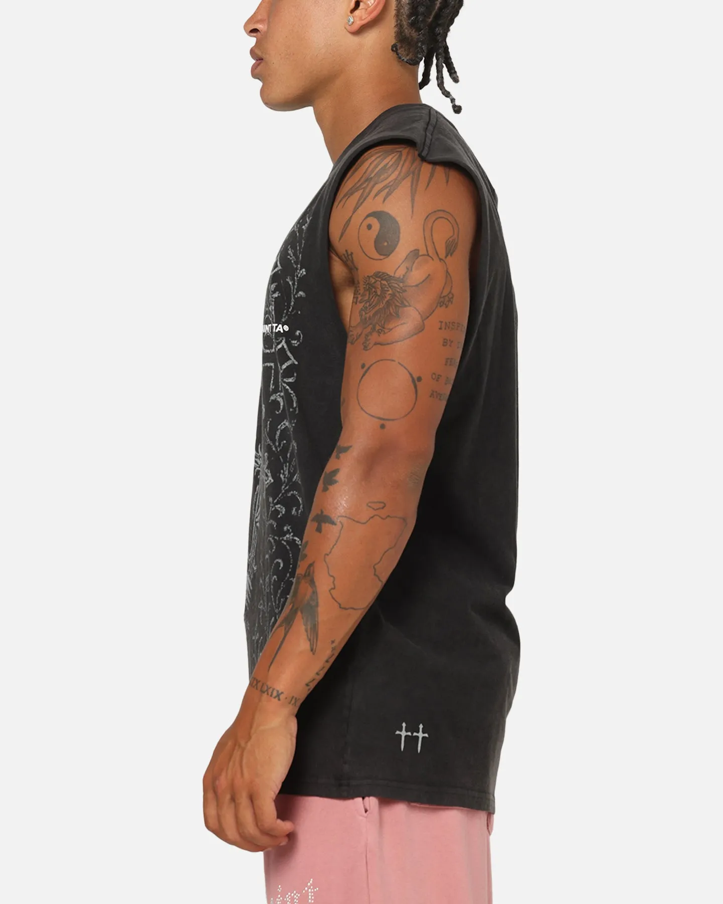 Saint Morta Cross Bearer Oversized Muscle T-Shirt Vintage Black sold by Culture Kings product image thumbnail 5