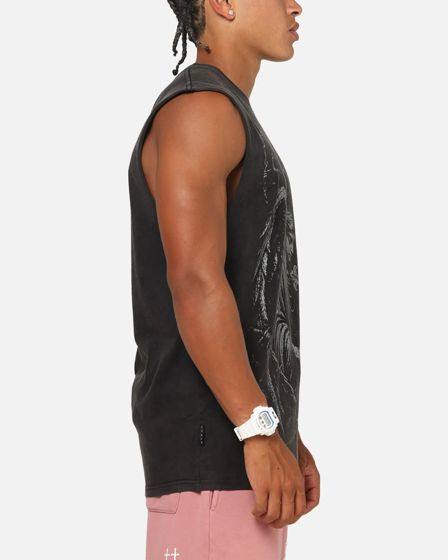 Saint Morta Cross Bearer Oversized Muscle T-Shirt Vintage Black sold by Culture Kings product image thumbnail 4