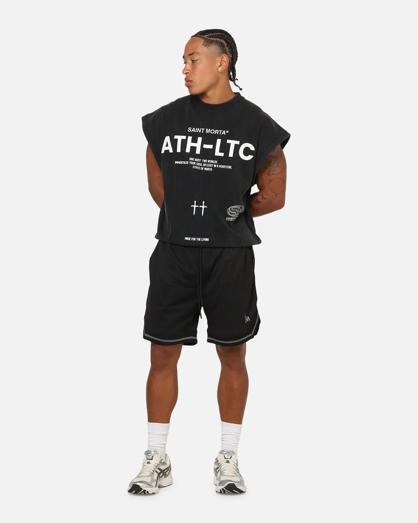 Saint Morta Athletc Taped Basketball Shorts Black sold by Culture Kings product image thumbnail 2