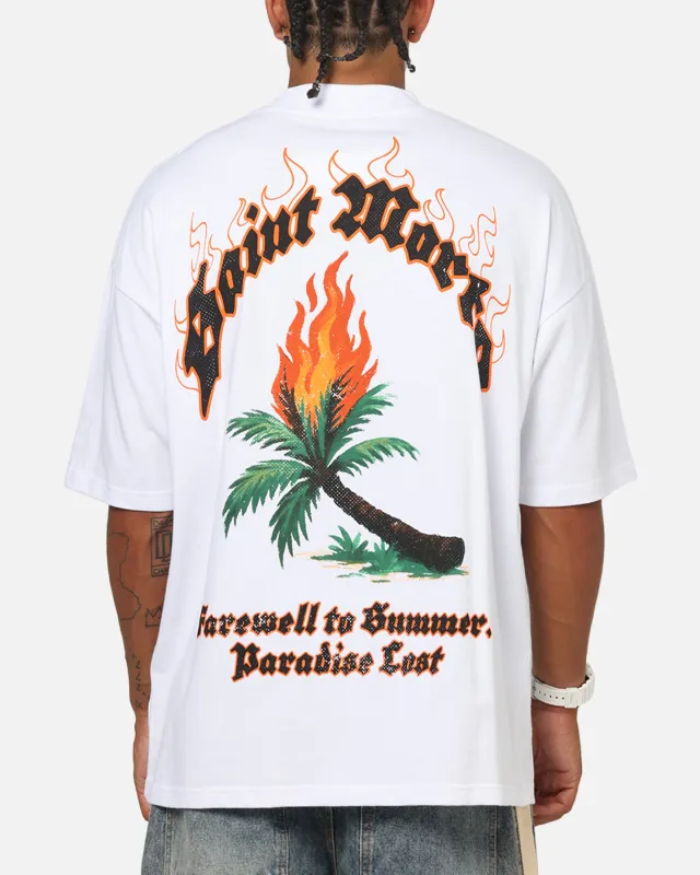 Saint Morta Palm Fire T-Shirt White sold by Culture Kings